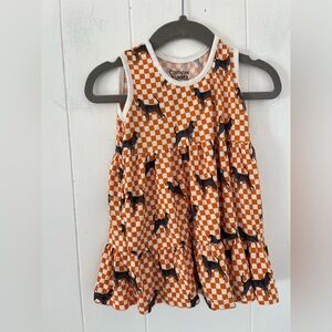 Southern Slumber Coonhound Bamboo Tiered Twirl Dress Tennessee VOLS Sz 12 months